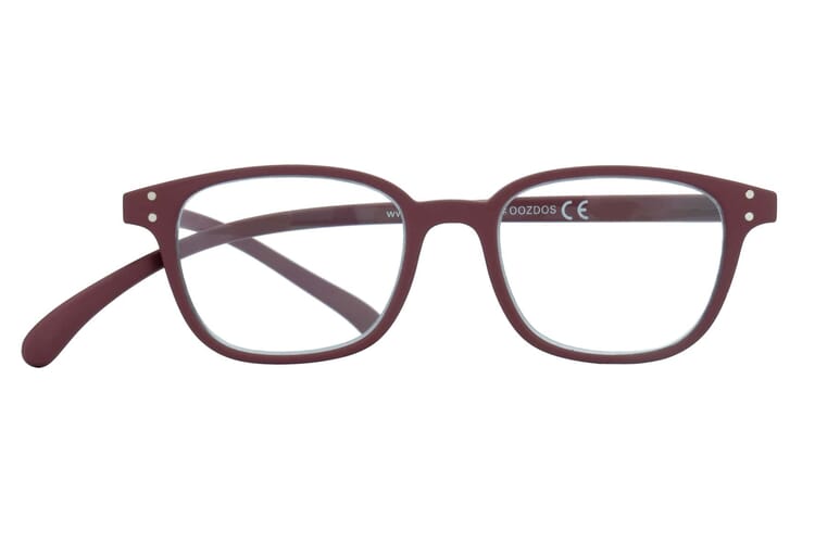 Reading glasses Klammeraffe No. 10 burgundy frontal Reading glasses Klammeraffe No. 10 burgundy frontal