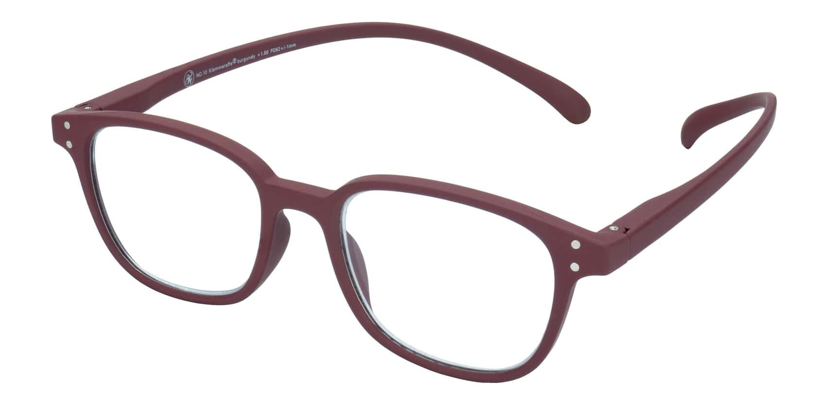 Lesebrille Klammeraffe No. 10 burgundy seitlich