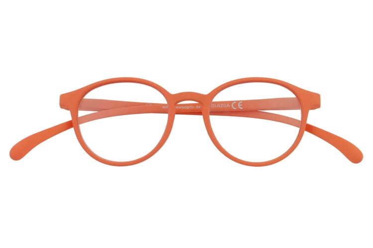 Klammeraffe-reading-glasses-12-salmon-frontal Reading glasses Klammeraffe no. 12 salmon frontal