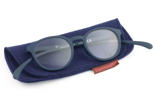 Reading glasses Klammeraffe no. 13 petrol with case