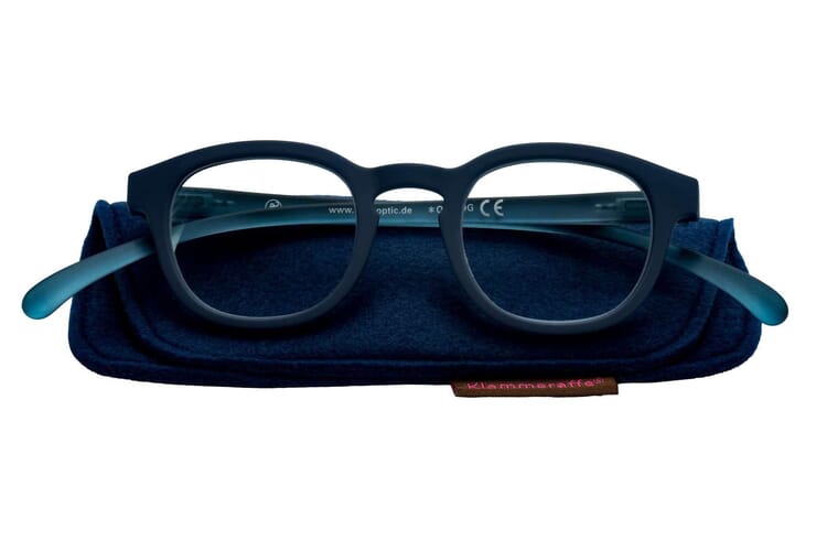 klammeraffe-lesebrille-14-blue-mit-etui Lesebrille Klammeraffe no. 14 blue mit Etui