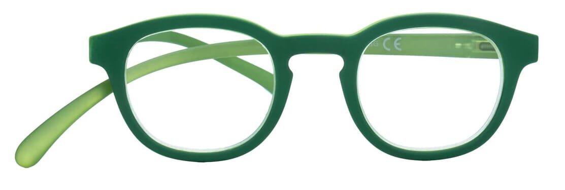 Klammeraffe-reading-glasses-14-green-frontal Reading glasses Klammeraffe no. 14 green frontal