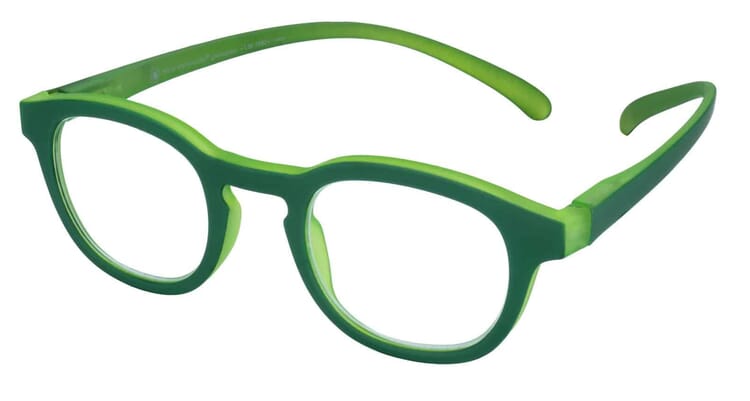 Klammeraffe-reading-glasses-14-green-sided Reading glasses Klammeraffe no. 14 green sideways