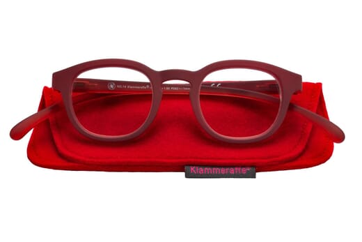 Lesebrille Klammeraffe no. 14 red mit Etui