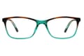 leXXOO-reading-glasses-4092-brown-petrol-front-open Reading glasses LEXXOO 4092 brown-petrol frontal