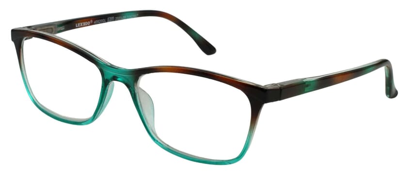 lexxoo-lesebrille-4092-braun-petrol-seitlich Lesebrille LEXXOO 4092 braun-petrol seitlich