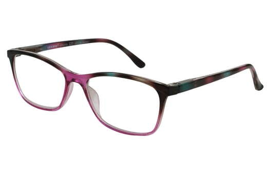 Lesebrille LEXXOO 4092 braun-pink seitlich