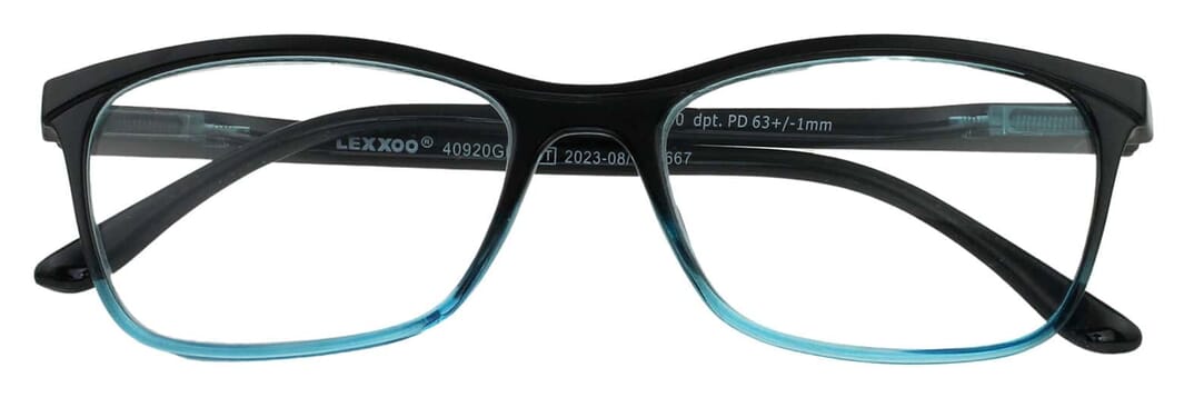 lexxoo-lesebrille-4092-schwarz-blau-frontal-geschlossen Lesebrille LEXXOO 4092 schwarz-blau geschlossen