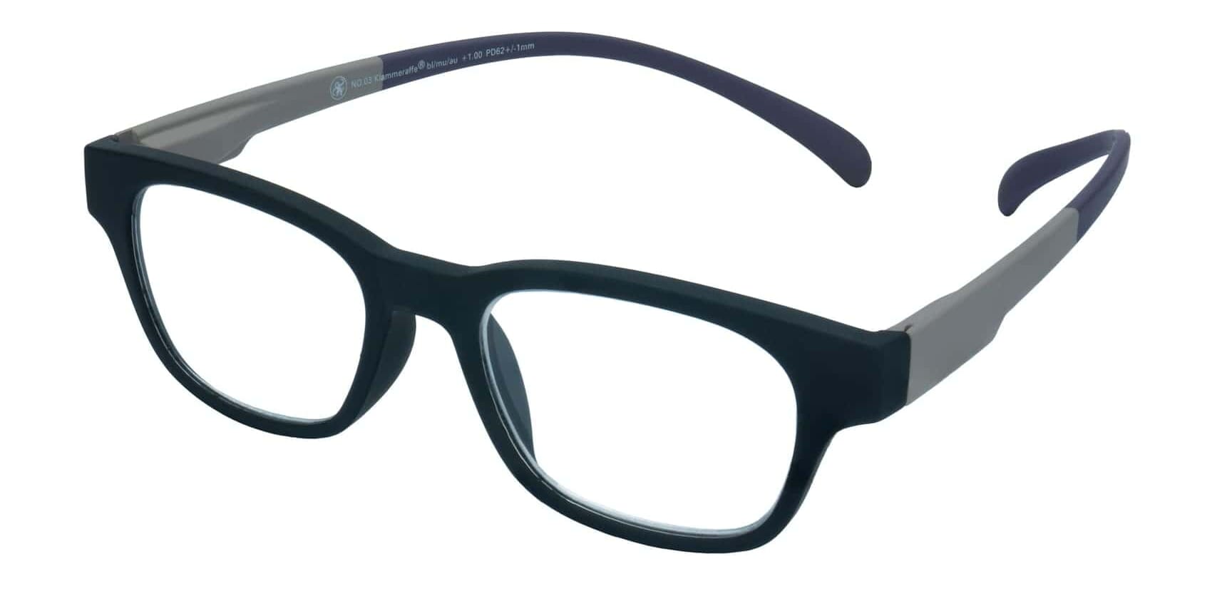 Lesebrille Klammeraffe 03 black-mud-aubergine seitlich