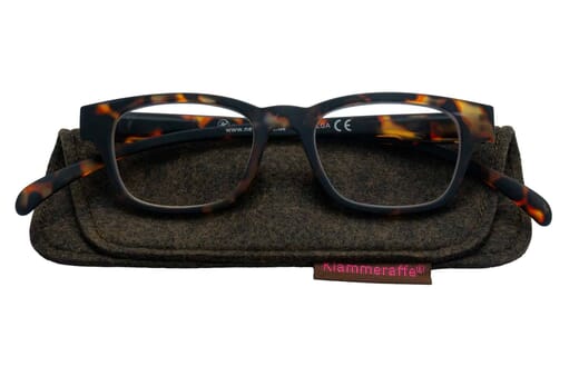 Reading glasses Klammeraffe 03 havana with case