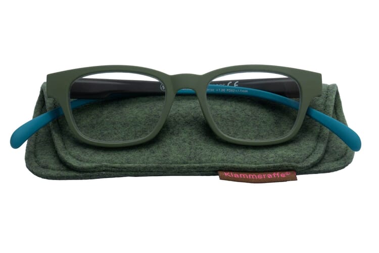 Klammeraffe-reading-glasses-03-olive-brownie-ocean-with-case Reading glasses Klammeraffe 03 olive-brownie-ocean with case