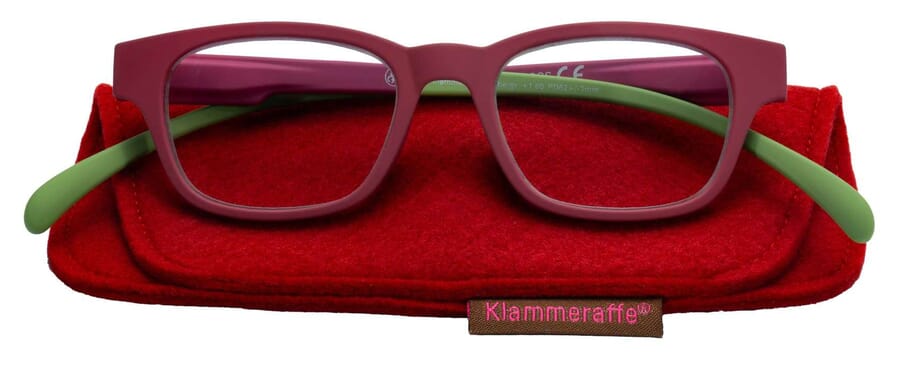 klammeraffe-lesebrille-03-red-berry-green-mit-etui Lesebrille Klammeraffe 03 red-berry-green mit Etui