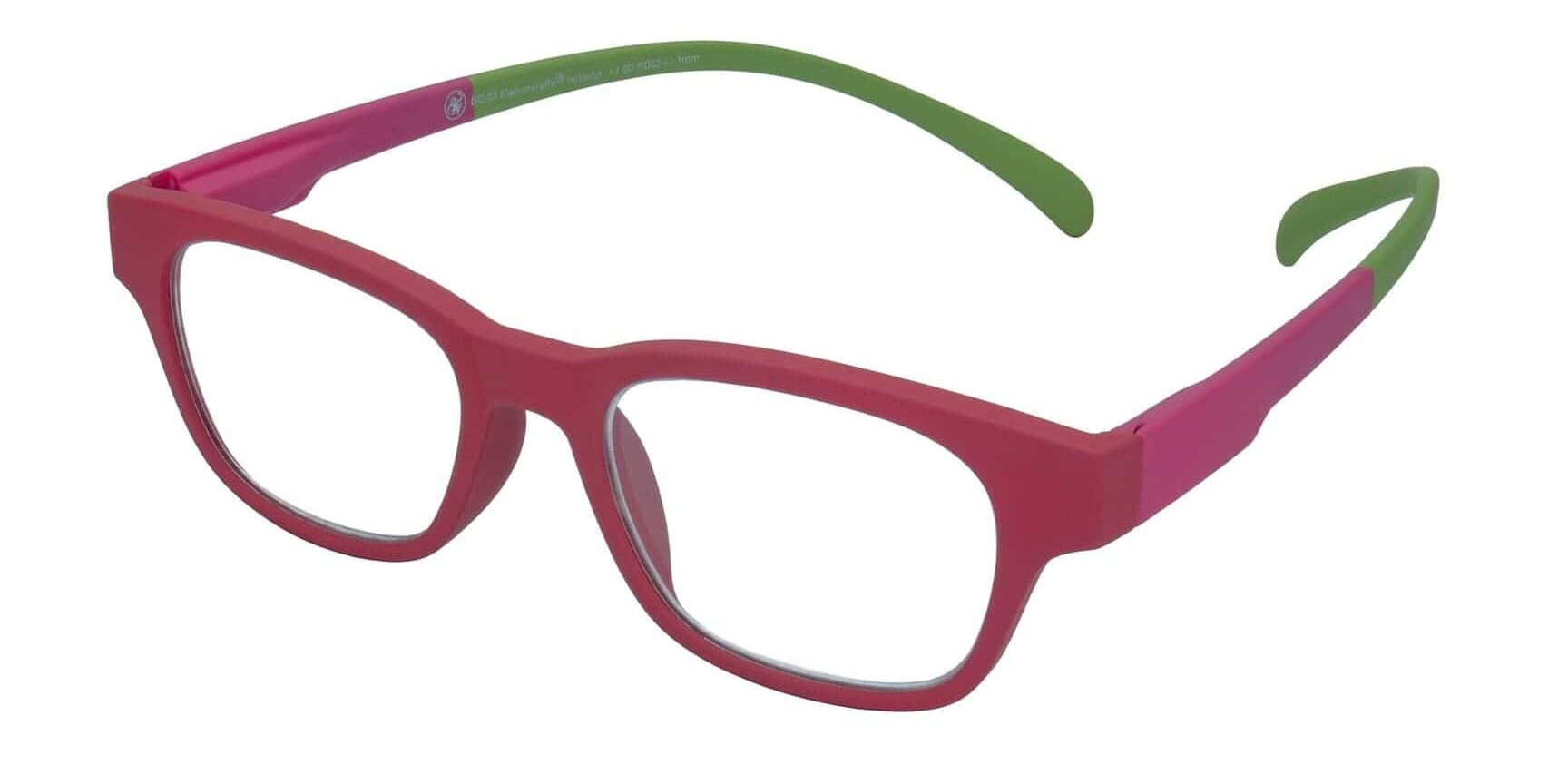 Lesebrille Klammeraffe 03 red-berry-green seitlich