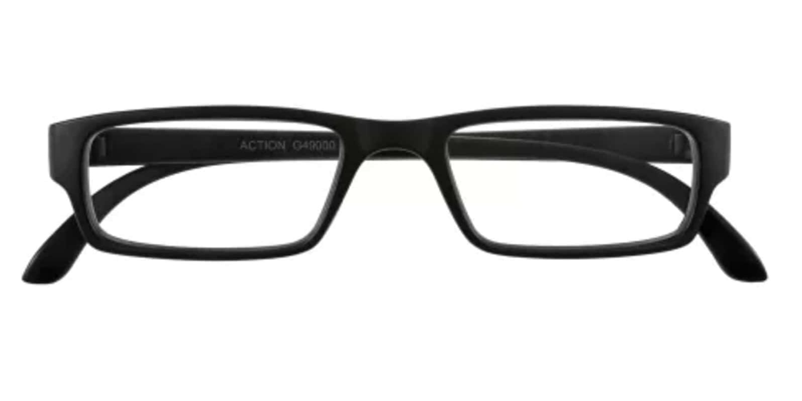 Lesebrille I Need You Action schwarz matt frontal
