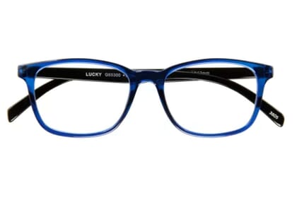 I Need You Lesebrille Lucky blau frontal Lucky Blue