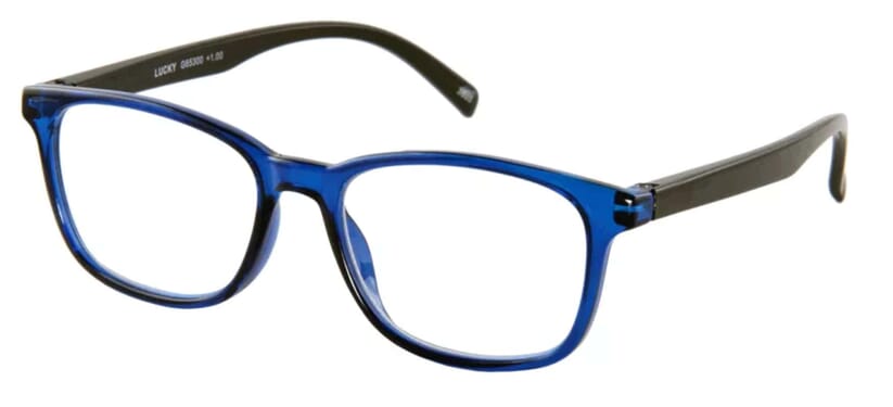 I Need You Lesebrille Lucky blau seitlich Lucky Blau