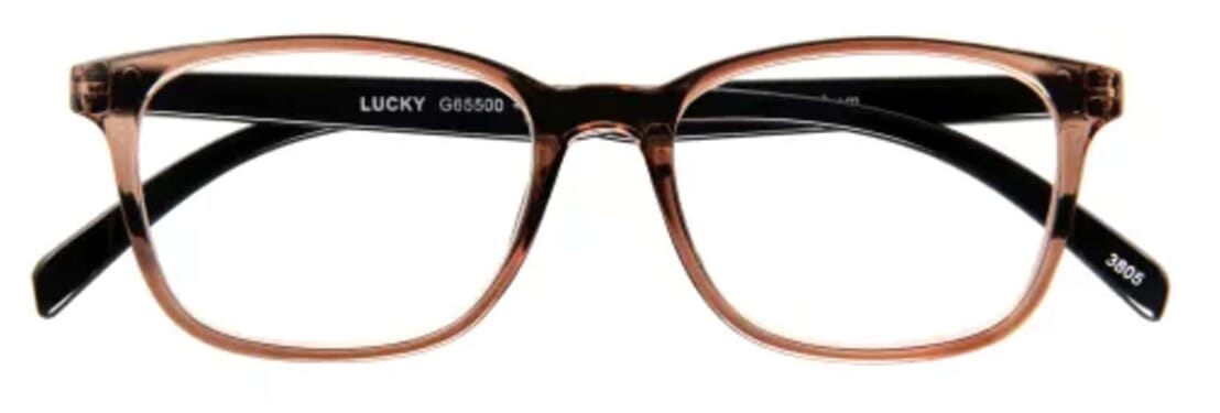 I Need You Lesebrille Lucky braun frontal Lucky Braun