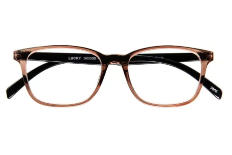 I Need You Lesebrille Lucky braun frontal Lucky Brown
