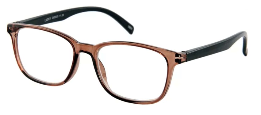 I Need You Lesebrille Lucky braun seitlich Lucky Braun