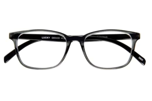 Lesebrille I Need You Lucky grau frontal