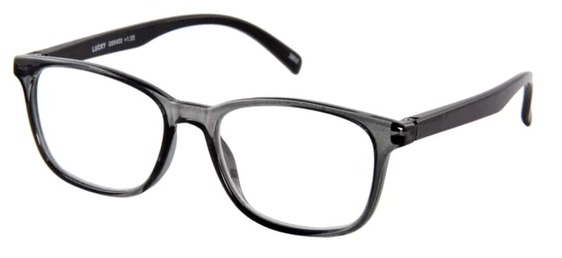 I Need You Lesebrille Lucky grau seitlich Lucky Grau