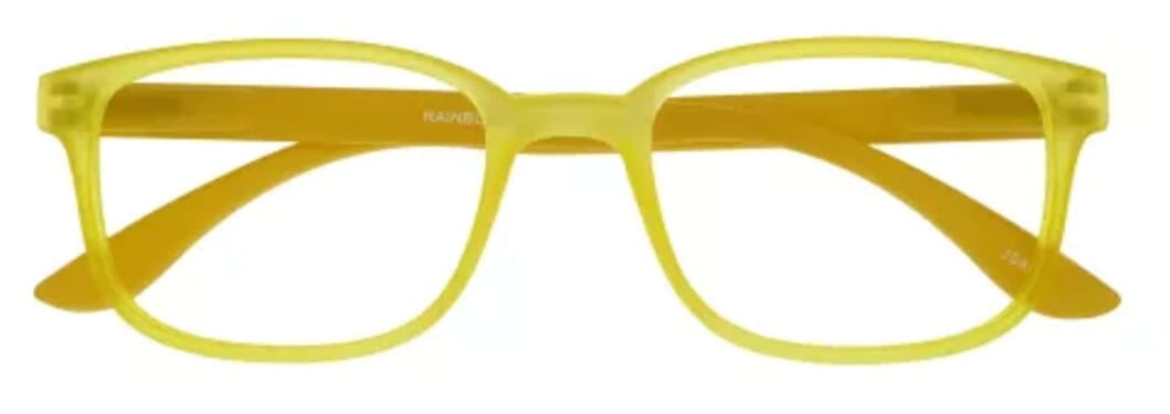 I Need You Lesebrille Rainbow gelb frontal Rainbow Gelb