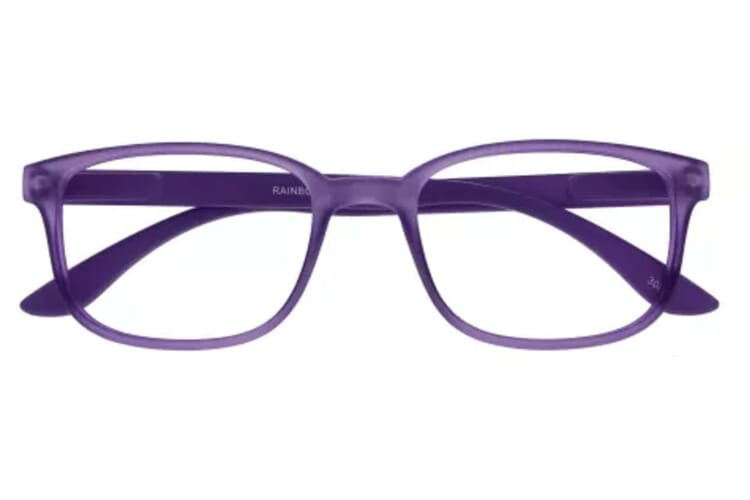 I Need You Lesebrille Rainbow lila frontal Rainbow Lila