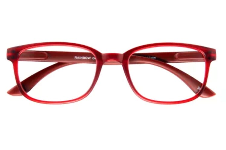 I Need You Lesebrille Rainbow rot frontal I Need You Lesebrille Rainbow rot frontal