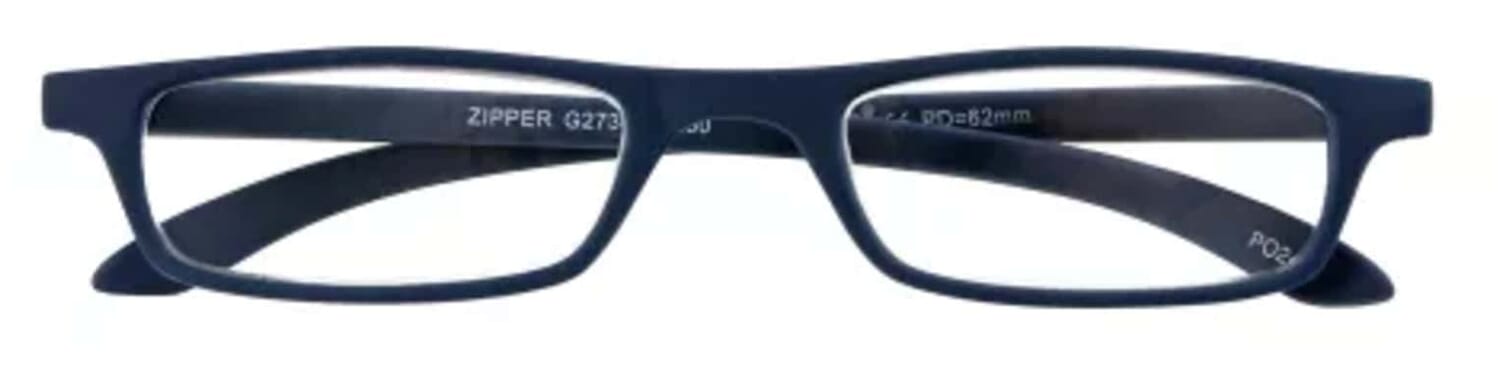 I Need You Lesebrille Zipper blau frontal Zipper Blau