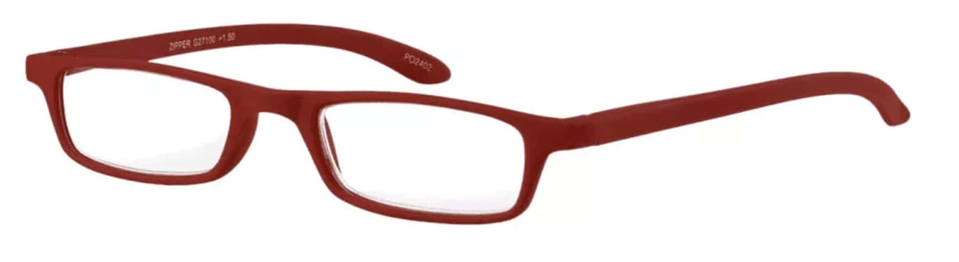 I Need You Lesebrille Zipper rot seitlich Lesebrille I Need You Zipper rot seitlich
