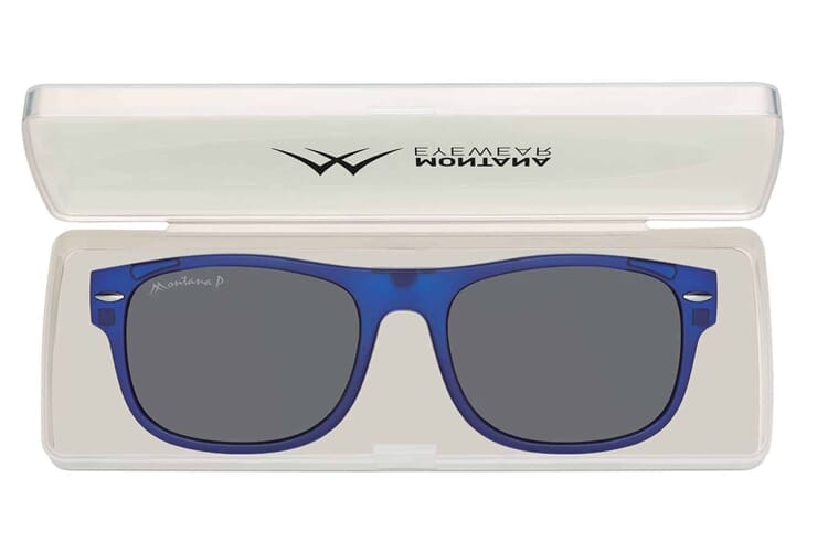 Montana Sonnenclip MRC1 blau mit Etui Montana Sonnenclip MRC1 blau mit Etui