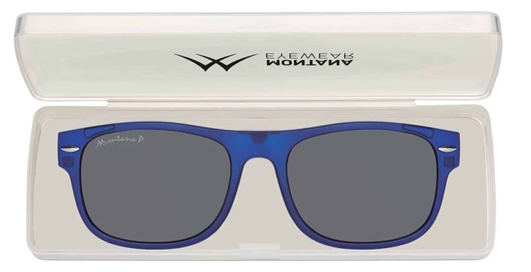 Montana Sonnenclip MRC1 blau mit Etui Montana Sonnenclip MRC1 blau mit Etui