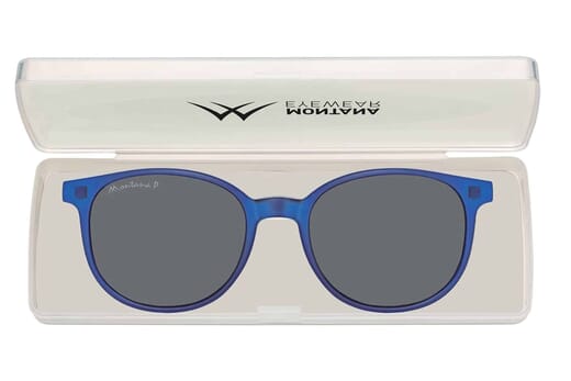 Sonnenclip Montana MRC2 blau mit Etui