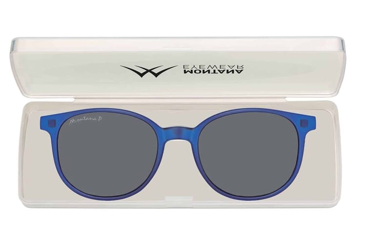 Montana Sonnenclip MRC2 blau mit Etui Sonnenclip Montana MRC2 blau mit Etui