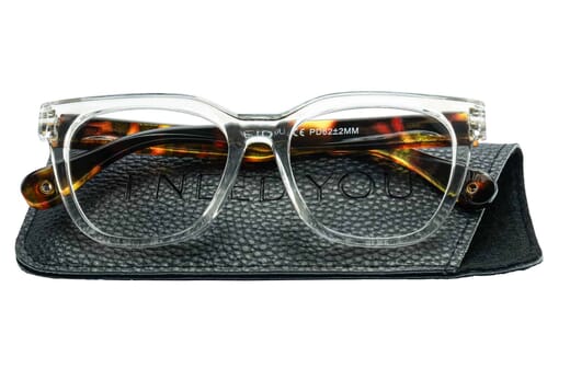 Lesebrille I Need You Enja transparent mit etui