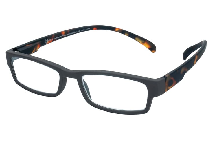 Lesebrille Klammeraffe 08 brownie havanna seitlich Lesebrille Klammeraffe 08 brownie havanna seitlich