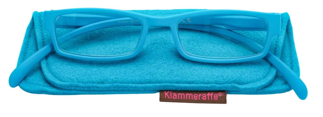 Lesebrille Klammeraffe 01 aqua mit etui Lesebrille Klammeraffe 01 aqua mit etui