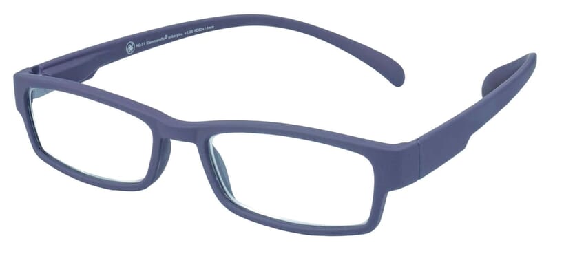 Lesebrille Klammeraffe 01 aubergine seitlich Lesebrille Klammeraffe 01 aubergine seitlich