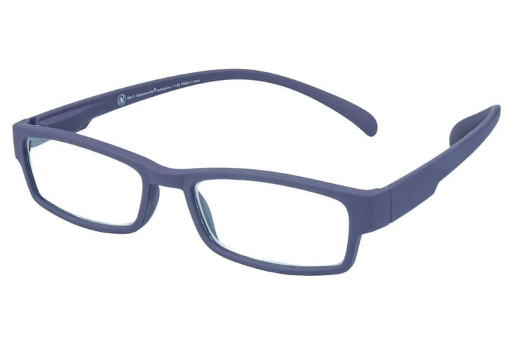 Reading glasses Klammeraffe 01 eggplant sideways Reading glasses Klammeraffe 01 eggplant sideways
