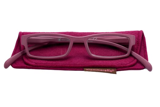 Lesebrille Klammeraffe 01 berry mit etui