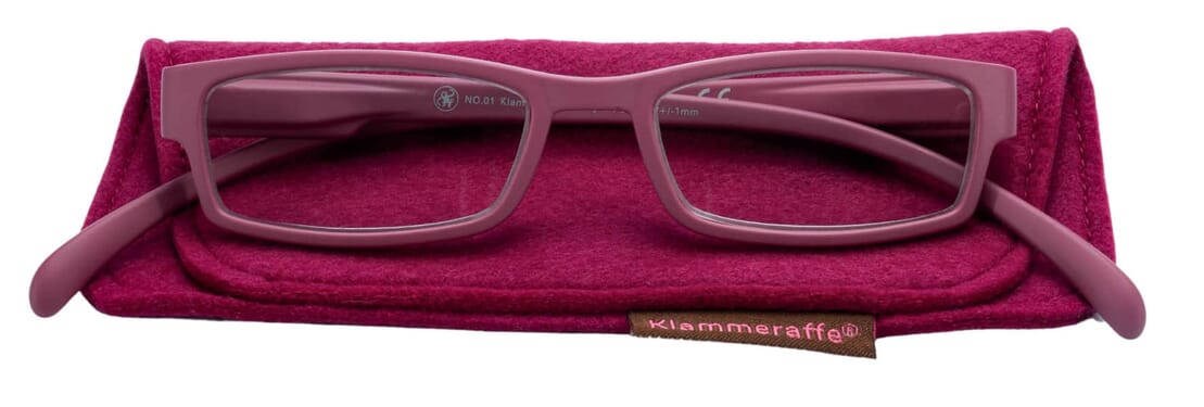Lesebrille Klammeraffe 01 berry mit etui Lesebrille Klammeraffe 01 berry mit etui