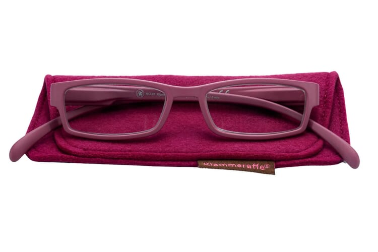 Lesebrille Klammeraffe 01 berry mit etui Lesebrille Klammeraffe 01 berry mit etui