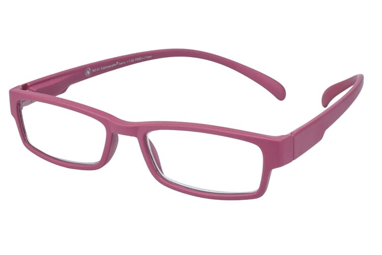 Lesebrille Klammeraffe 01 berry seitlich Lesebrille Klammeraffe 01 berry seitlich