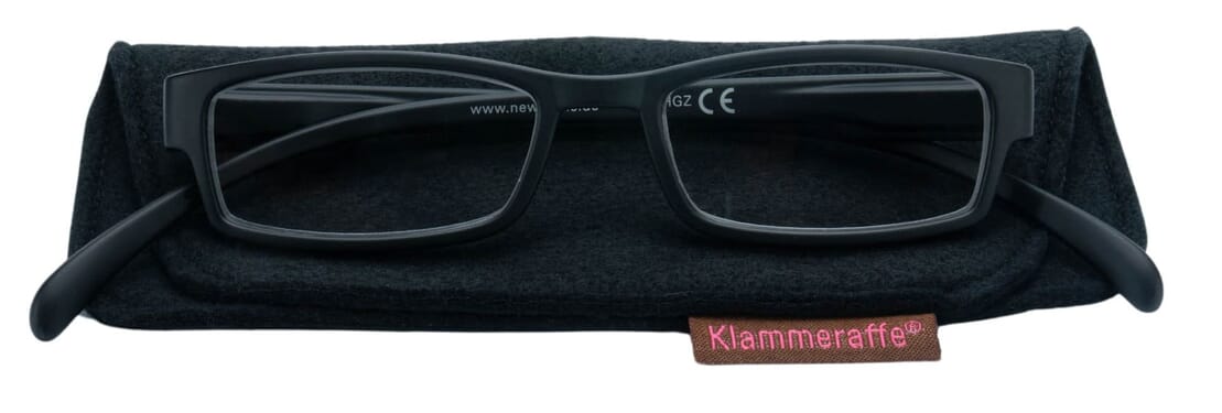 Lesebrille Klammeraffe 01 black mit etui Lesebrille Klammeraffe 01 black mit etui