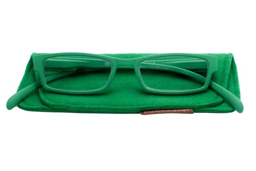 Lesebrille Klammeraffe 01 grass green mit etui