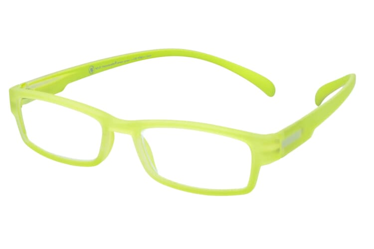 Lesebrille Klammeraffe 01 lemon seitlich Lesebrille Klammeraffe 01 lemon seitlich