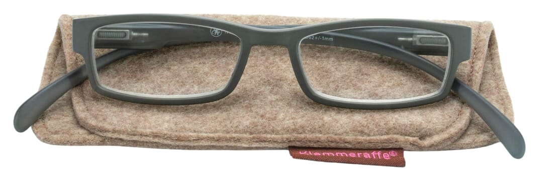 Reading glasses Klammeraffe 01 mud with case Reading glasses Klammeraffe 01 mud with case