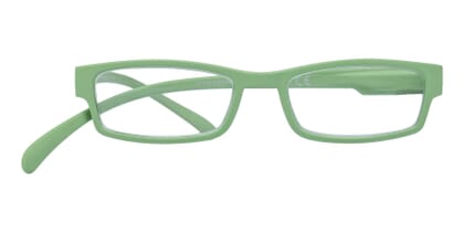 Lesebrille Klammeraffe 01 new green frontal Lesebrille Klammeraffe 01 new green frontal