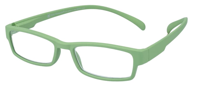 Lesebrille Klammeraffe 01 new green seitlich Lesebrille Klammeraffe 01 new green seitlich