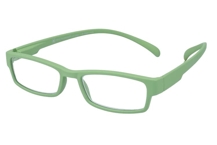 Lesebrille Klammeraffe 01 new green seitlich Lesebrille Klammeraffe 01 new green seitlich